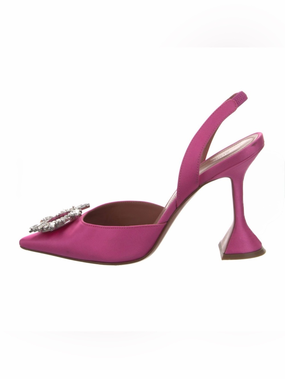 Amina Muaddi Satin Begum Satin Slingback Pumps